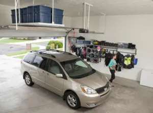 Inside a garage door 